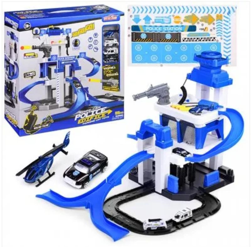 Alloy Car Police Edifice Parking Lot Toys | Toy Cars