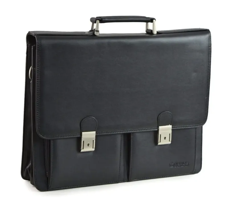Briefcase Document Bag  Brown or Black #073 KINGS