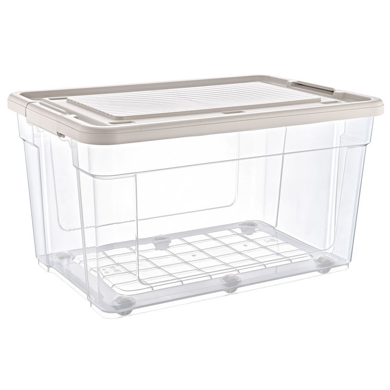 HOBBY LIFE 55L Stormax Plastic Rectangular Storage Box With Wheels 02 1300