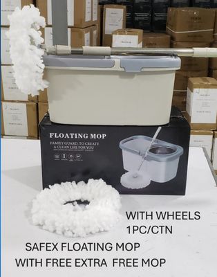 Safex Spin Mop with Wheels -comes with Extra Free Mop Brand