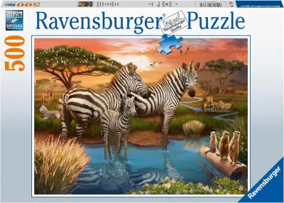 ZEBRAS AT THE WATER HOLE 500 PCS [173761] Ravensburger