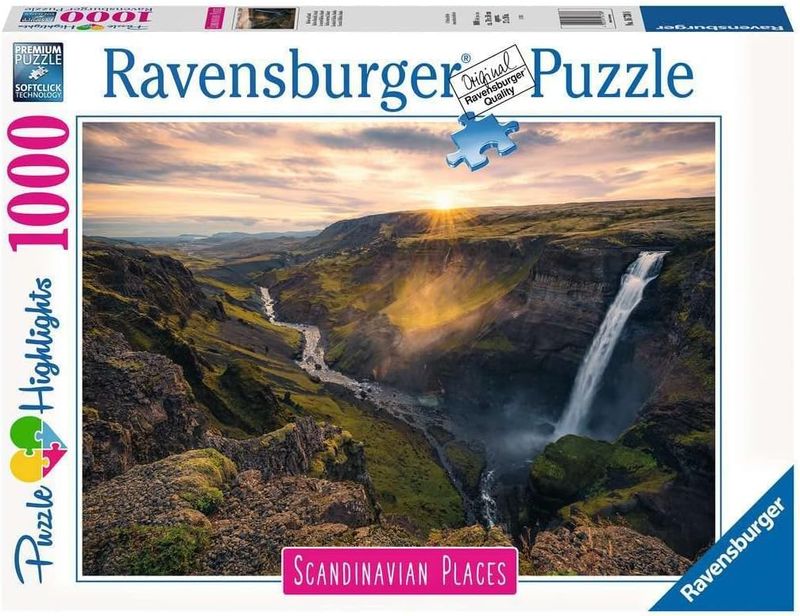HAIFOSS WATERFALL, ICELAND 1000PCS PUZZLE [167388] RAVENSBURGER