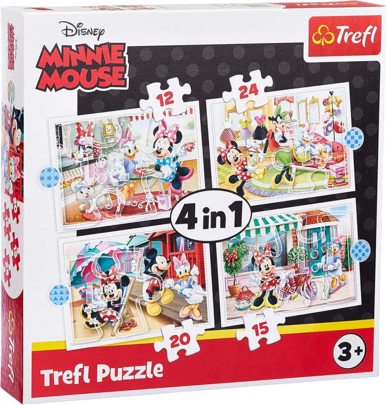 MINNIE WITH FRIENDS 4 IN 1 PUZZLE [34355] TREFL