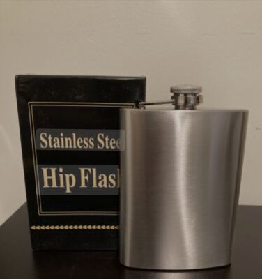 Stainless Steel Hip Flask 10Oz KitchenPro