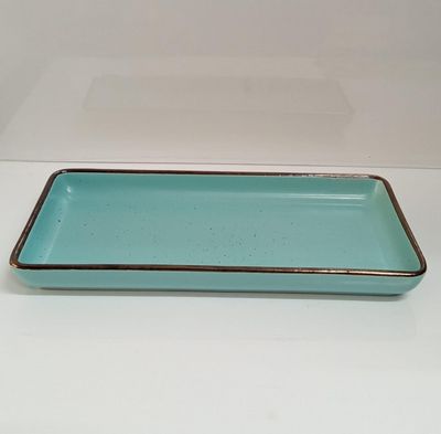 Rectangular Plate Porcelain Baking Pan 12&quot; DENIZ Green 8057