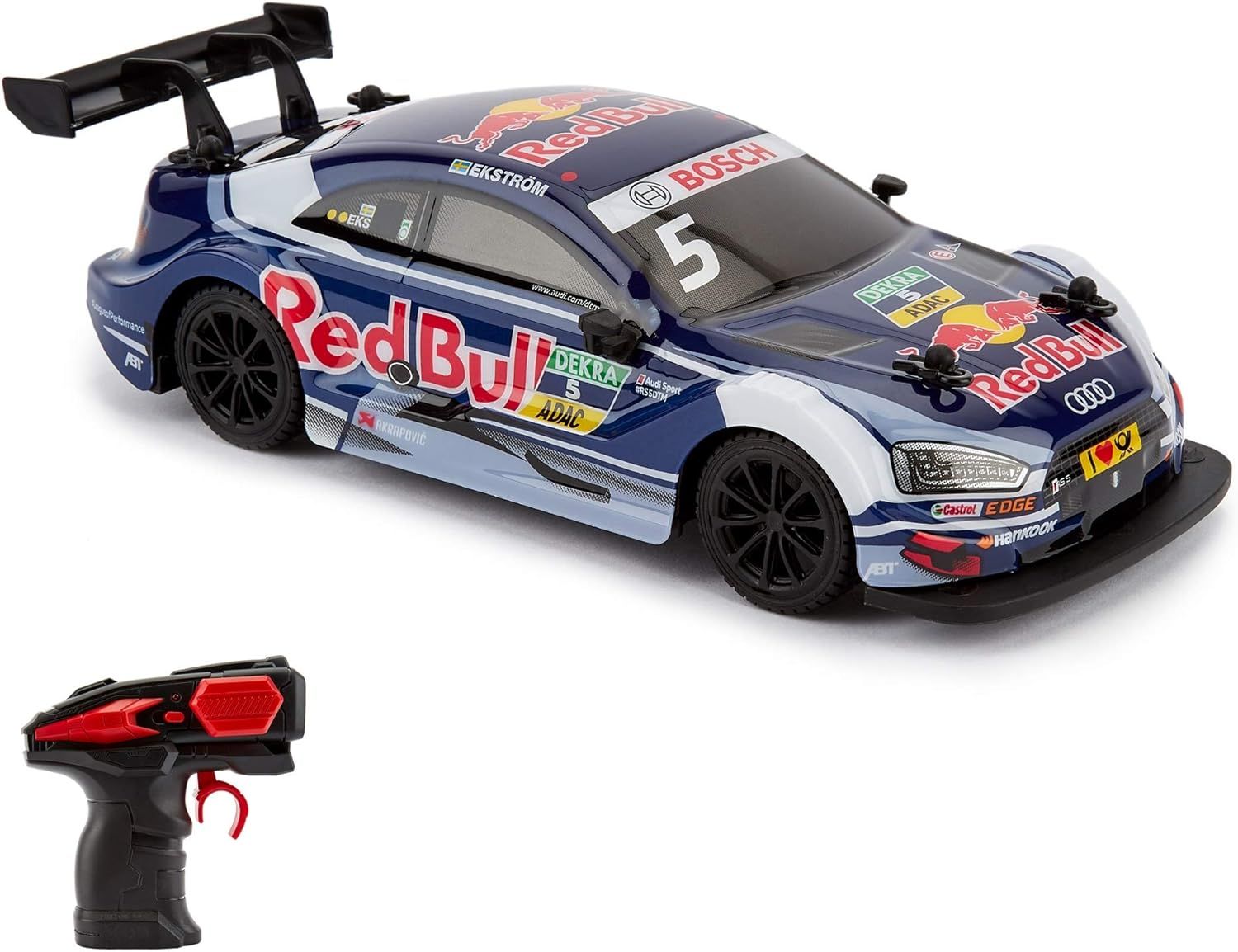 RC Cars Audi RS5 DTM Officially Licensed Remote Control Car 1:24 Scale 2.4Ghz Red Bull (1:24 Audi DTM)