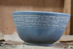 4.5Inch Porcelain Grey Bowl with White Clouds