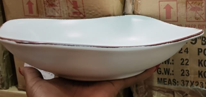 9 Inch Square Porcelain Plate Le' MORGAN