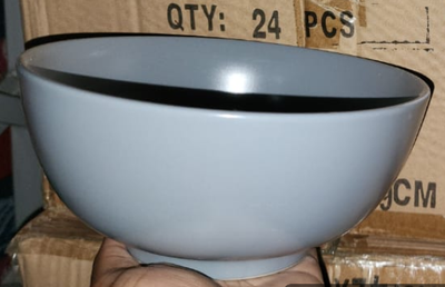 7 Inch Porcelain Bowl Grey HOME CLUB