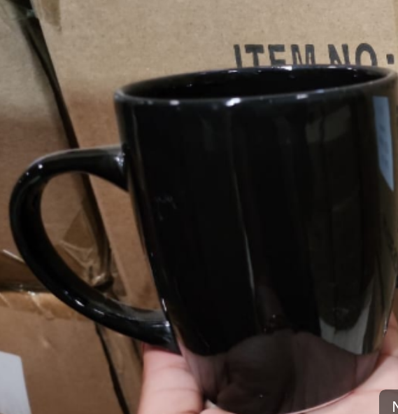 Porcelain Mug 414ml Black METRO HOME