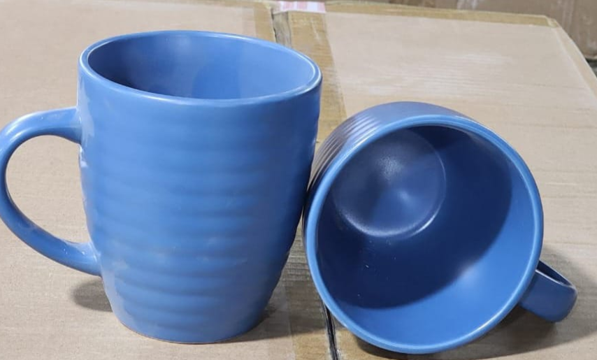 Porcelain Mug 414ml Geometric designs, assorted Colours