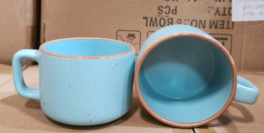 Porcelain Mug 250ml GREEN with Gold Rim MIRACLE