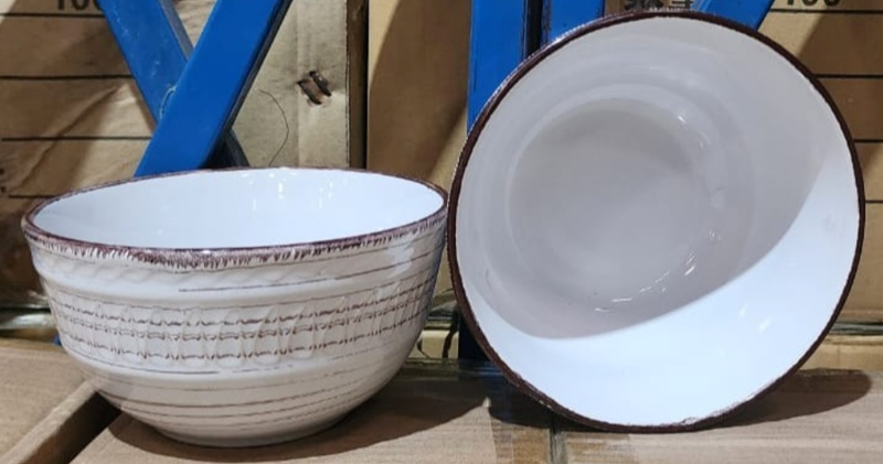 6" Porcelain Bowl brown waves design homeessentials
