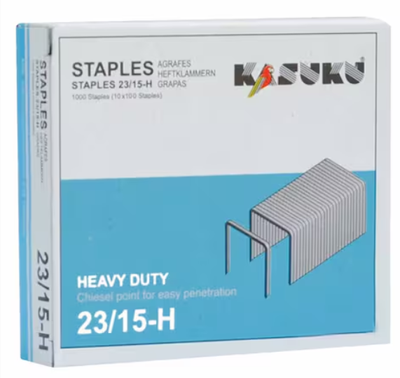 Kasuku 23/15-H Stapler Pin 1000 Pieces Silver