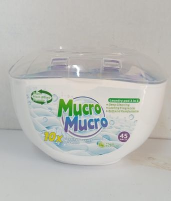 Mucro laundry detergent Pods 3in 1 10G 45 pcs in Plastic Container