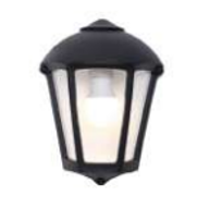 Fumagalli FMG.FABIO Black Clear E27 Flush Wall Lantern Bulkhead