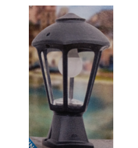 Fumagalli FMG.NARDO/GIAMPY Black Clear E27 Gatestub Gate Light H21.114.000.AXE27