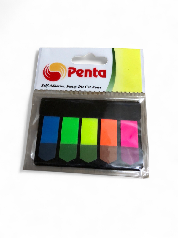 Penta Self Adhesive Fancy Die Cut Notes Set Of 5 Colors