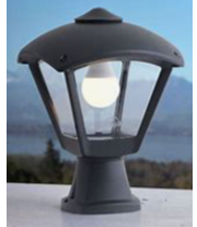 Fumagalli Mididisma Dario Black Gate Light - Clear E27