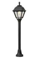 FMG.MIZAR/CEFA Black Clear E27 8.5W CCT LED Bollard by FUMAGALLI