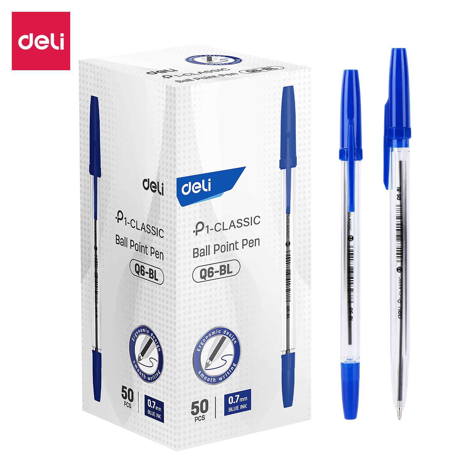 DELI BALL-POINT PEN 0.7MM - BLACK #Q6 P1-CLASSIC
