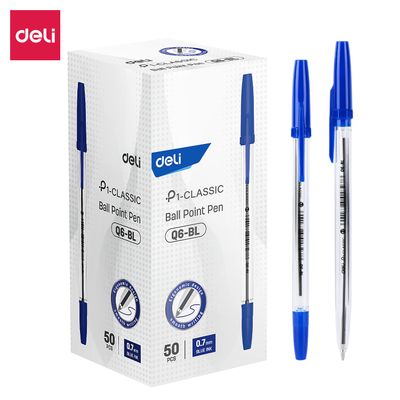 DELI BALL-POINT PEN 0.7MM - BLACK #Q6 P1-CLASSIC