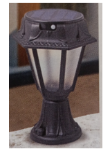Fumagalli Mizar/Rosetta Black Frosted Solar LED Bollard with PIR Sensor - 4000K (4K)