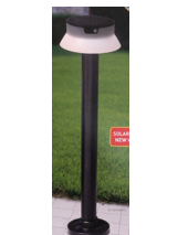 Fumagalli Santina 800 Black Solar LED Bollard with PIR Sensor &amp; Opal Reflector - Ø150, 4000K