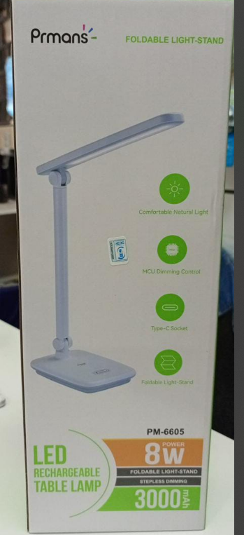 Prmans 8w Rechegable Table Lamp
