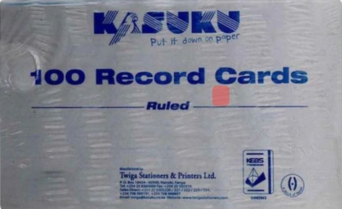 Kasuku Record Cards 8x5 Inch 100 Pcs