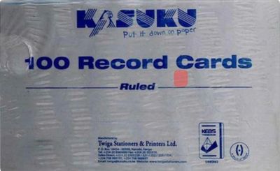 Kasuku Record Cards 8x5 Inch 100 Pcs