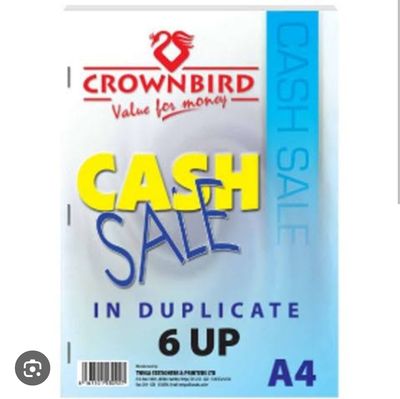 Cash Sale Book 4 Ups CrownBird A4