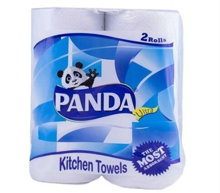 PANDA Kitchen Towel 2pcs White
