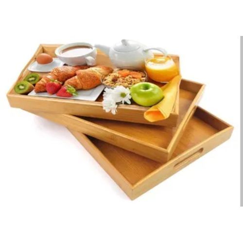 Wooden Bamboo Tray with 2 Handles