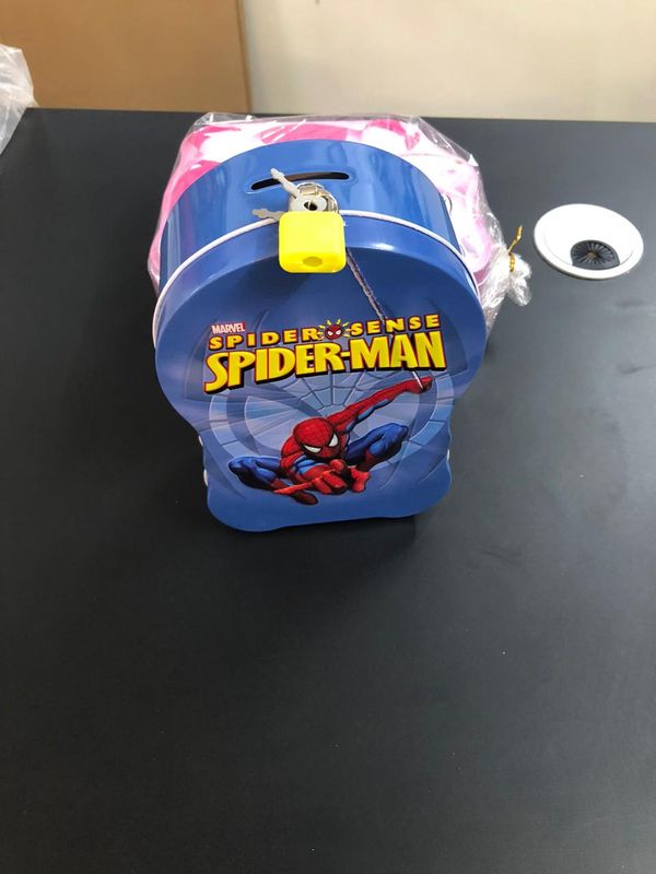 Spider man metallic piggy bank #ck042/41