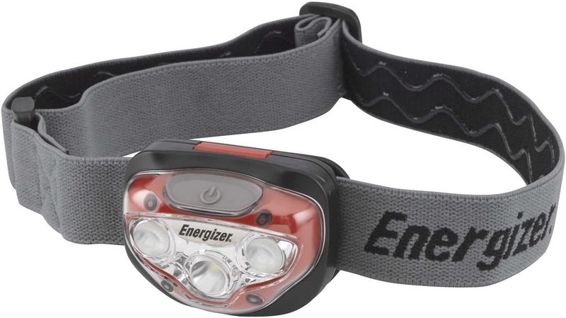 Energizer Vision HD+ LED Headlamp, Durable, Bright Headlamp for Outdoors, Camping and Emergency Light for Adults and Kids, Batteries Included, Pack of 1, Red
