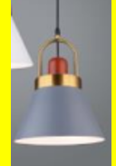 ILLUMATT ILM E27 Grey Pendant Light - 220x130mm Modern Ceiling Lamp LJ-KY-PDL-023- G