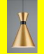 ILLUMATT ILM E27 Gold Pendant Light - 200x300mm Elegant Hanging Lamp LJ-KY-PDL-043-GD