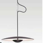 ILLUMATT ILM.LBT Large Single LED Pendant Light - 12W Warm White D600 with 2M Black/White Wire ILM1177LF
