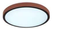 GLOBO D300 Black &amp; Dark Brown Leather LED Ceiling Light - 12W CCT Tunable (3000K/4500K/6000K) 41766-12