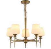 ILLUMATT ILM.CS Elodie 5-Arm E27 Chandelier - Antique Brass Finish ILM0646LF-CS