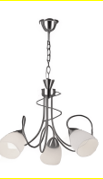 ILLUMATT ILM.CS Ines 3-Arm E27 Chandelier - Matt Nickel Finish ILM0674LF-CS