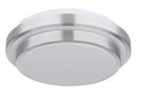 GLOBO D300 IP44 Aluminium Brushed LED Ceiling Light - 18W 4K Cool White