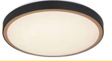 GLOBO D420 Antique Brass Leather LED Ceiling Light - 24W CCT Tunable (3000K/4500K/6000K) 41765-24 From Austria