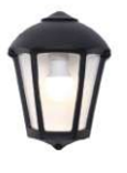 FUMAGALLI FMG.FABIO Black Clear E27 Flush Wall Lantern / Bulkhead M21.000.000.AYE27