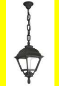FUMAGALLI FMG.SICHEM/CEFA Black Clear E27 Outdoor Hanging Lantern U23.120.000.AXE27