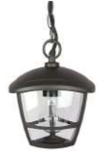 ILLUMATT ILM.LS Sage 1xE27 Matt Black Hanging Pendant Light ILM0389LF