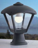FUMAGALLI FMG.MIDIDISMA/DARIO Black Clear E27 Outdoor Gate Light (Post Top Lantern) T24.116.000.AXE27