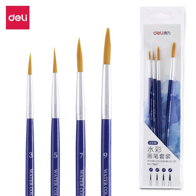 DELI  PAINT BRUSH SET 4 PCS # 73867