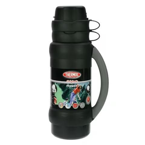 Thermos insulated flask glass vacuum 1Ltrs 34-100 RED